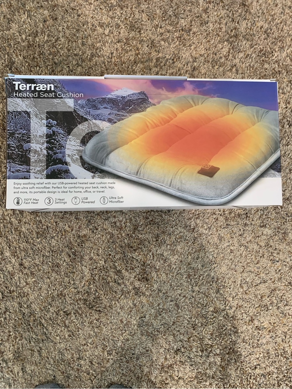 New in Box Terrean Heated Sear Cushion